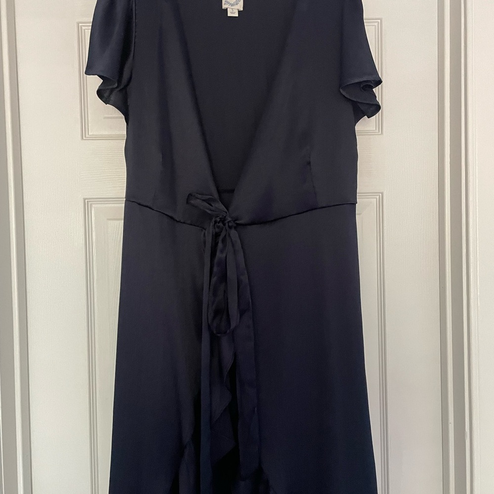 Velvet Navy High Low Dress